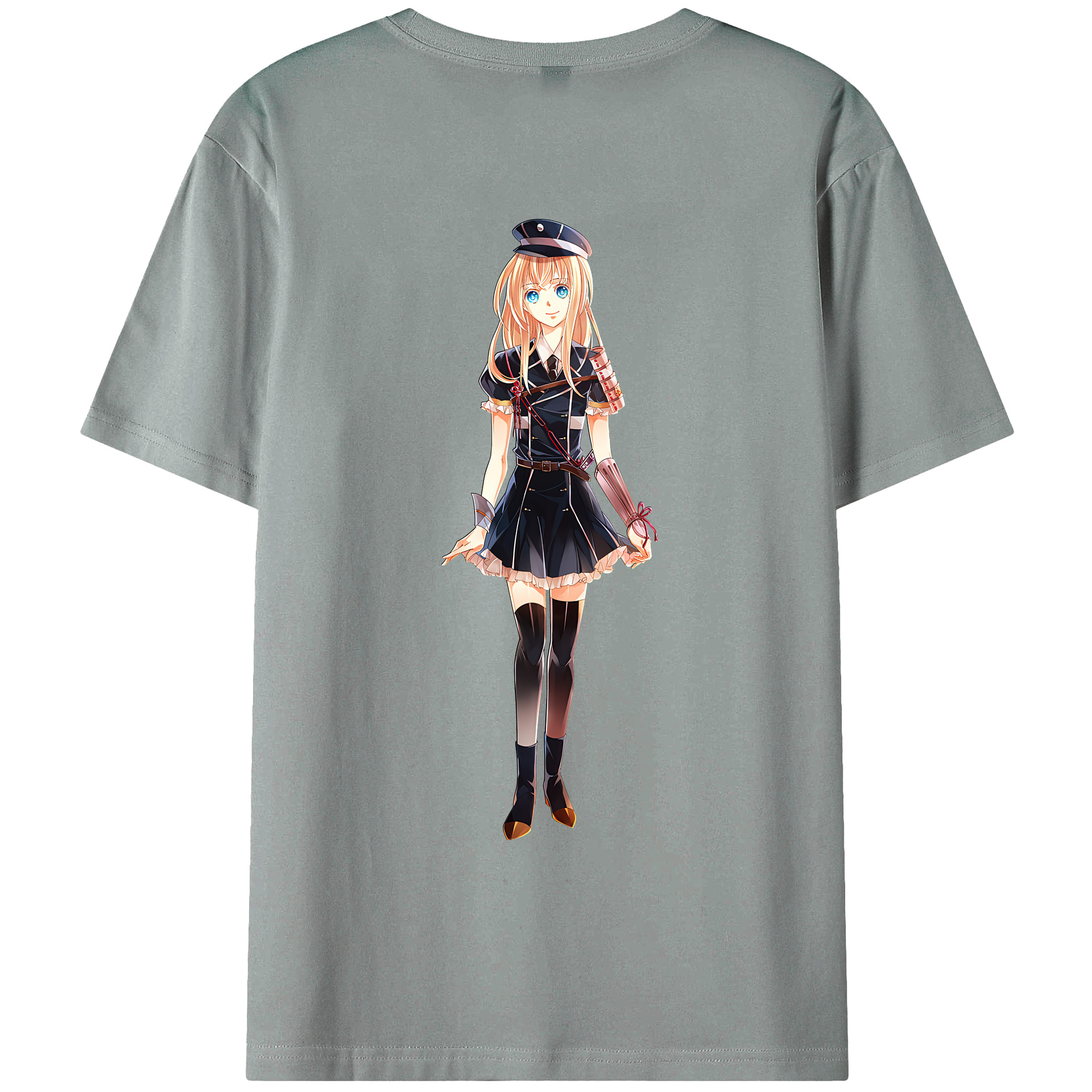 （画像用） 刀剣乱舞 Touken Ranbu 綿100％ メンズ半袖Tシャツ（バックプリント） 通気性